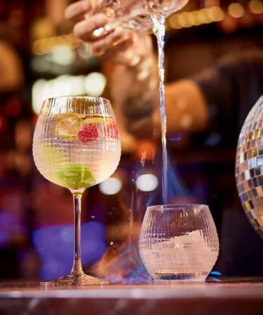 24 VERRES A PIED DISCO 60CL CRYSTAL GLASS