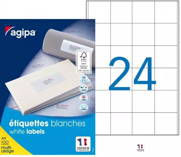 2400 Etiquettes 50x50mm A4