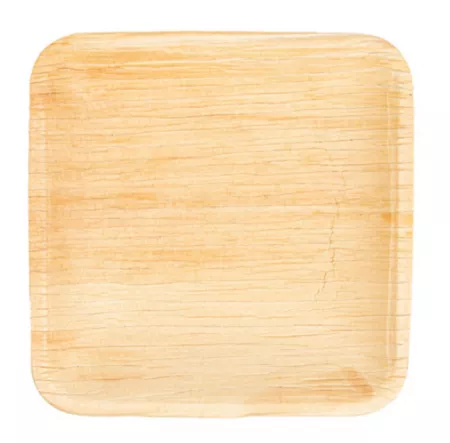25 ASSIETTES CARREES EN PALMIER 15X15