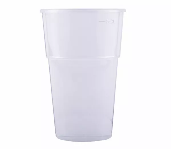 25 GOBELETS TRANSPARENTS REUTILISABLES PP 50/63CL