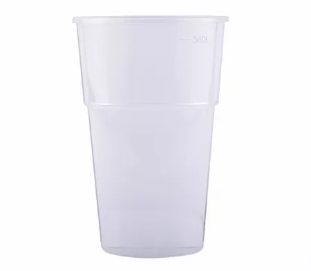 25 GOBELETS TRANSPARENTS REUTILISABLES PP 50/63CL