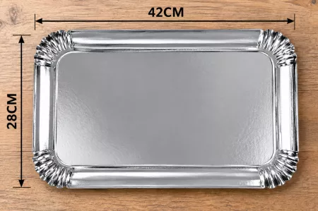 25 PLATEAUX  ARGENT 28X42