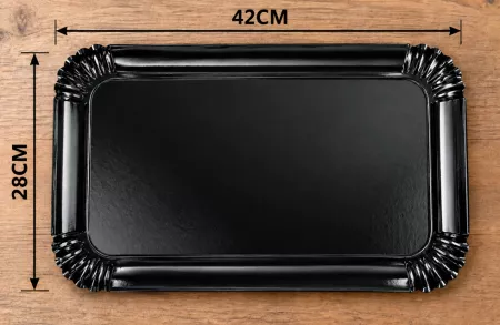 25 PLATEAUX  NOIR 28X42