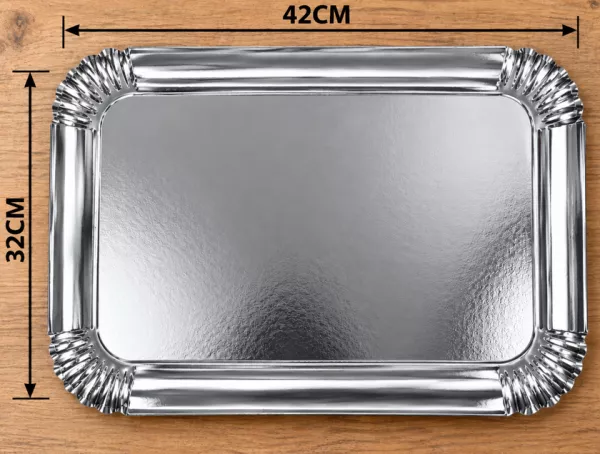 25 PLATEAUX ARGENT 32X42 
