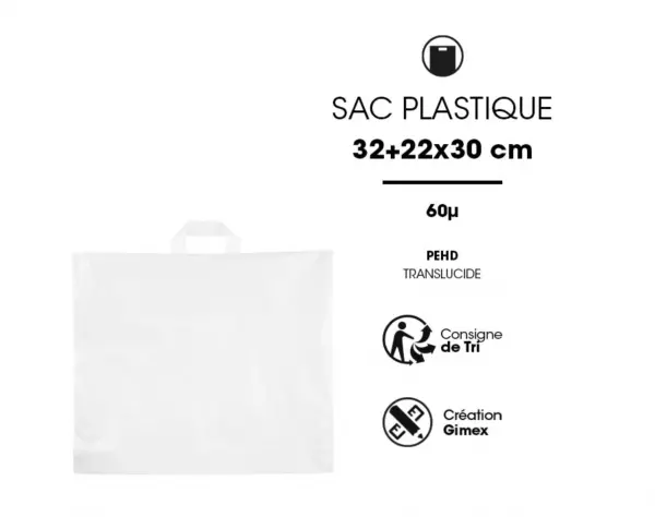 25 Sacs PEHD Traiteur Givr� 320+110x330