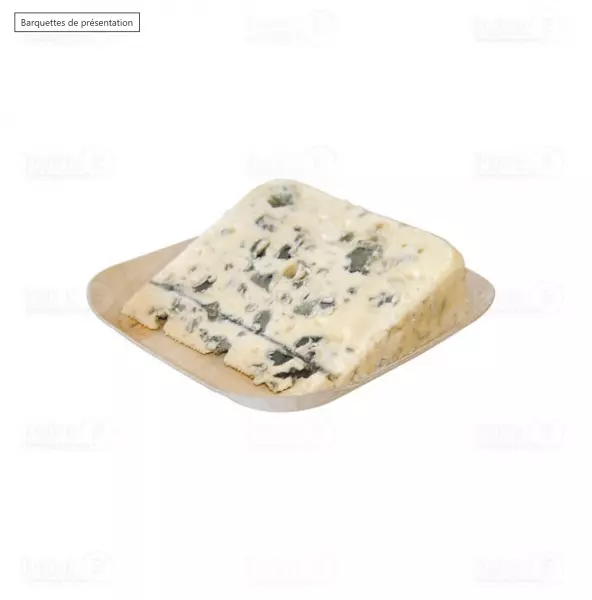 250 Barquettes Carton Bois PET/PP 17.7x13.7x0.9cm