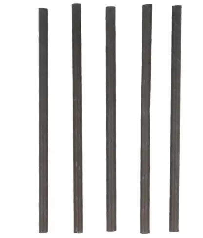 250 PAILLES DROITES COCKTAIL �0,60x14 CM NOIR PAPIER