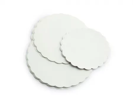 250 RONDS CARTON BLANC FESTONNES D23