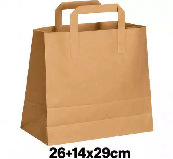 250 SACS CABAS KRAFT BURN PP PLATES 26+14x29CM 