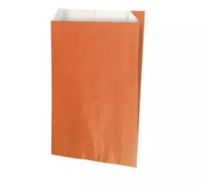250 Sacs Cadeaux Kraft Blanc 12+4.5x20 ORANGE