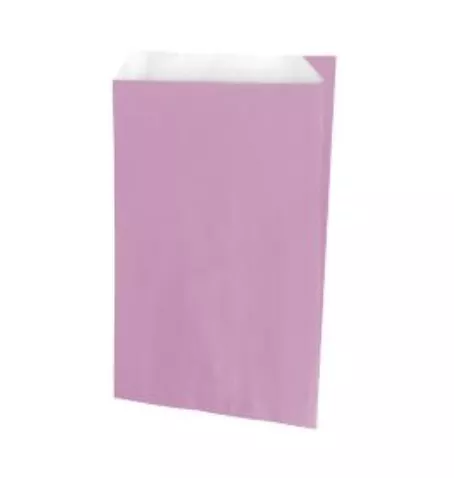 250 Sacs Cadeaux Kraft Blanc 16+8x27 parme 