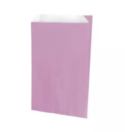 250 Sacs Cadeaux Kraft Blanc 16+8x27 parme 