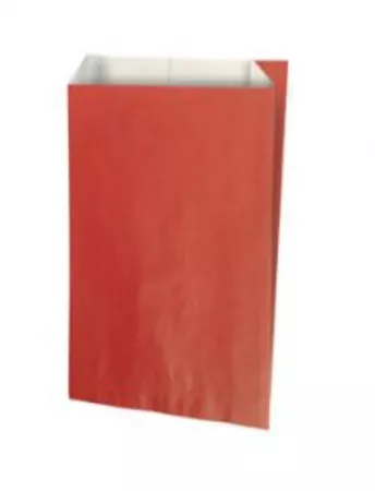 250 sacs cadeaux kraft blanc rouge 18+6X35CM
