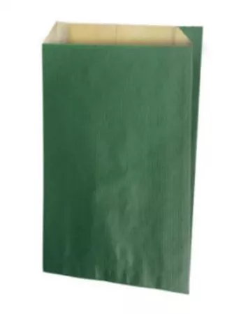 250 sacs cadeaux kraft brun 12+4,5x20 vert