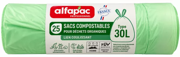 250 SACS COMPOSTABLES 30L - 18� 50X65