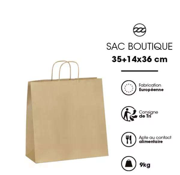 250 Sacs kraft BRUN PF 35+14x36 / 21044