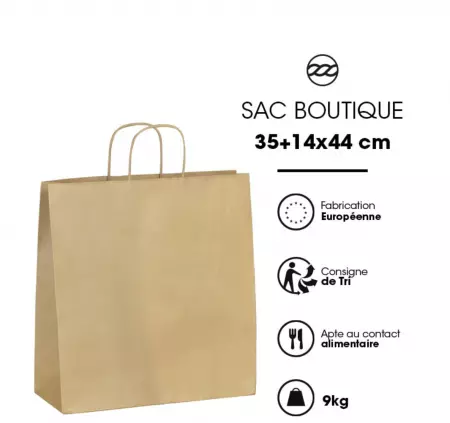 250 Sacs Kraft BRUN PF 35+14x44 / 21042