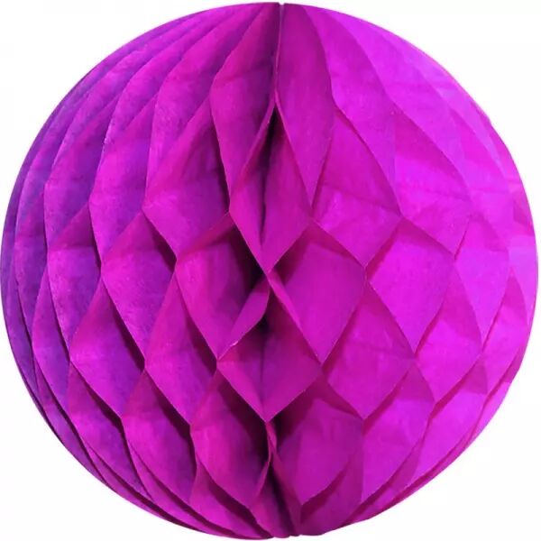 3 boules alveole fushia 8cm