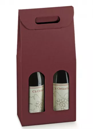 30 COFFRET 2 BOT.F.180X90X385 KRAFT BORDEAUX