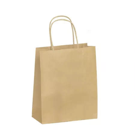 300 MINI SACS KRAFT BRUN POIGNEES TORSADEES 18+8X22CMUN