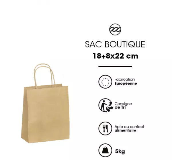 300 Sacs Kraft PF 18+8x22 BRUN / 21059