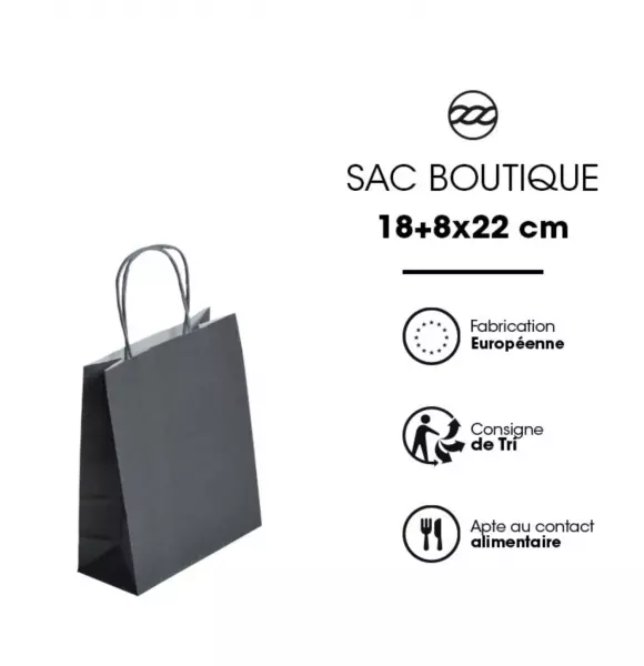 300 Sacs Kraft Tendance 18+8x22 GRIS / 21330