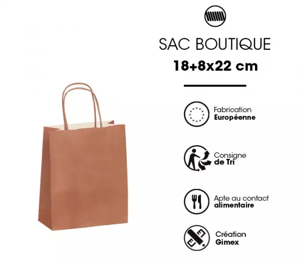 300 Sacs Kraft Tendance 18+8x22 TERRACOTA  / 21412