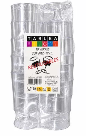 300 VERRES SUR PIED REUTILISABLE 15/17 CL