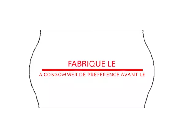 36 ROULEAUX DE 1000 ETIQUETTES 26*16 BLC FABRIQUE LE/  ACDPAL PERM