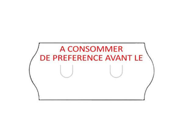 36 ROULEAUX DE 1500 �TIQUETTES 26*12 BLANC \  � CONSOMMER DE PREFERENCE AVANT LE \ 