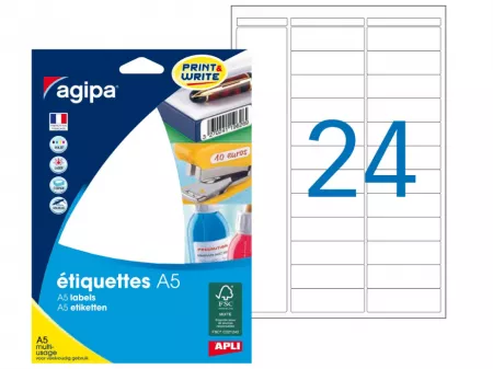 384 ETIQUETTES AGIPA A5 15x50