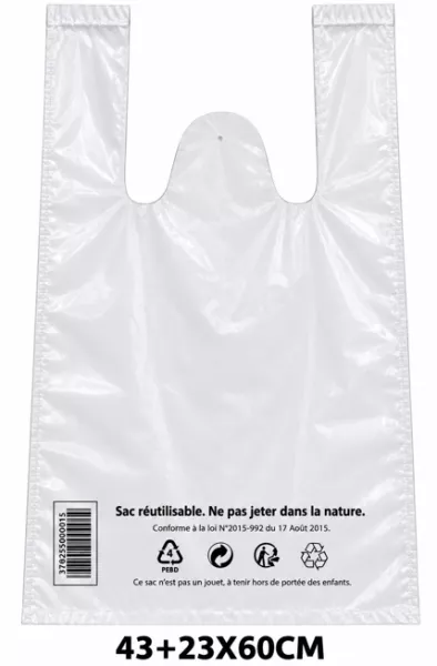 400 SACS BRETELLES 43+23x60 36L 50� BLANC