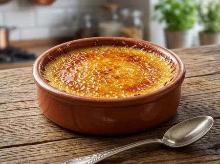 44 RECIPIENTS CERAMIQUE FAIENCE CREME BRULEE 220ML - &Oslash; 12x2,6 CM