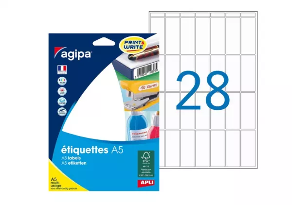 448 ETIQUETTES AGIPA A5 48.5x18.5