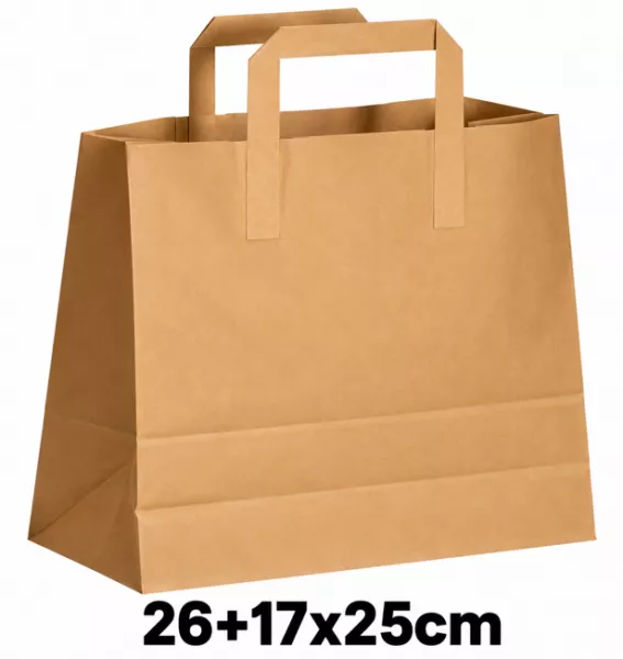 50  SACS KRAFT BRUN PP PLATES 26+17x25