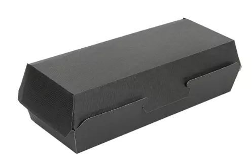 50 BO�TES \ PANINI\  \'THEPACK\' 230 G/M2 26,5x12,2x7 CM NOIR CARTON ONDUL� NANO-MICRO 