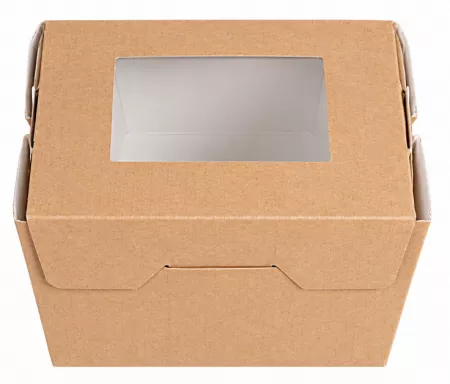 50 BOITES AVEC FENETRE 300ml 8x7.5x5.5