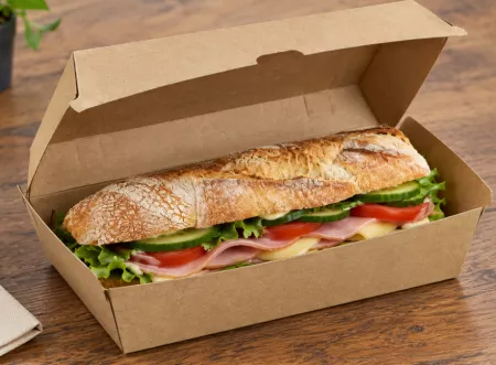 50 BOITES SANDWICH CARTON + COUV 220 x 107 x 75 mm