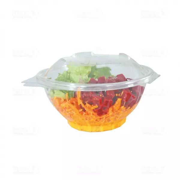 50 Bols salade PET et Couvercle 370cc