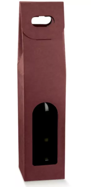 50 COFFRETS 1 BOUTEILLE 90X90X385 KRAFT BORDEAUX 