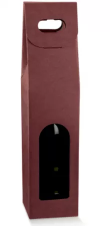 50 COFFRETS 1 BOUTEILLE 90X90X385 KRAFT BORDEAUX 