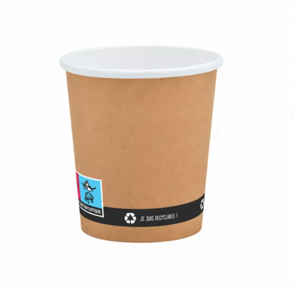50 GOBELETS KRAFT BRUN 10CL
