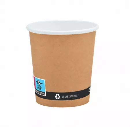  50 GOBELETS KRAFT BRUN 35CL