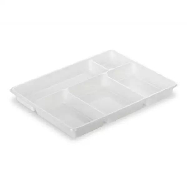 50 Plateaux repas 5 comp blancs PR290