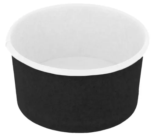 50 POTS � GLACES 90 ML 210 + 18PE G/M2 � 7,2x4 CM NOIR CARTON (FSC MIX 70%)