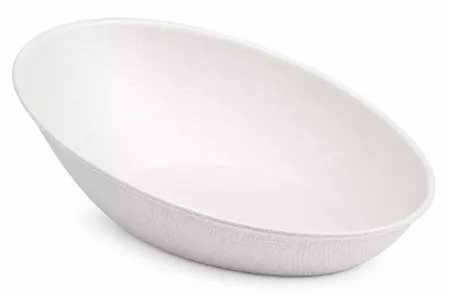 50 R&Eacute;CIPIENTS OVALE BAGASSE BLANC 8x4,8x2,7 CM