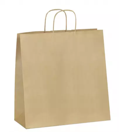 50 Sacs cabas kraft BRUN PF 35+14x36 / 21044