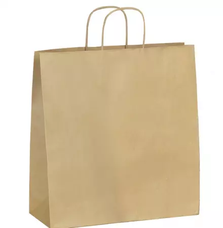 50 Sacs cabas kraft BRUN PF 35+14x44 / 21042