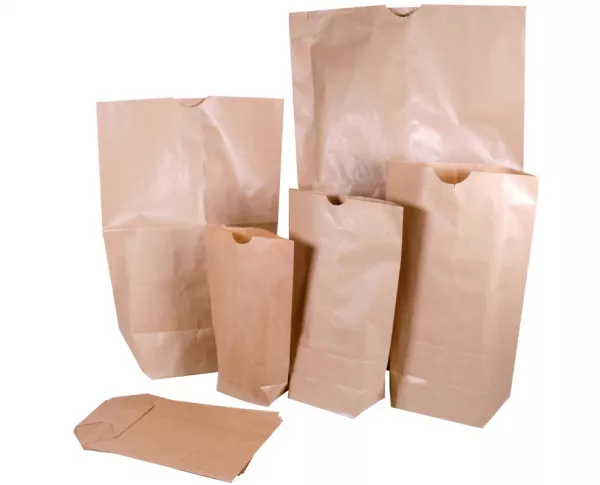 50 Sacs �corn�s Kraft 3 Plis 400+100x1000 Fond Cousu