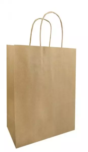 50 SACS KRAFT 2 BOUTEILLES POIGN�ES TORSAD�ES 18+8X39 